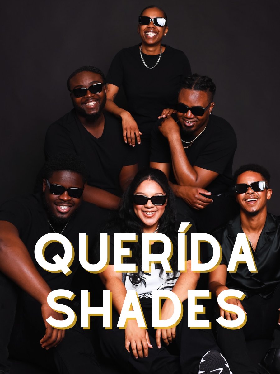 people with different skin shades wearing black querida shades and smiling
